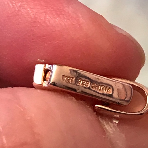 Rose Gold Tone Plated 925 Silver Bracelet with CZ Stones - Picture 6 of 6